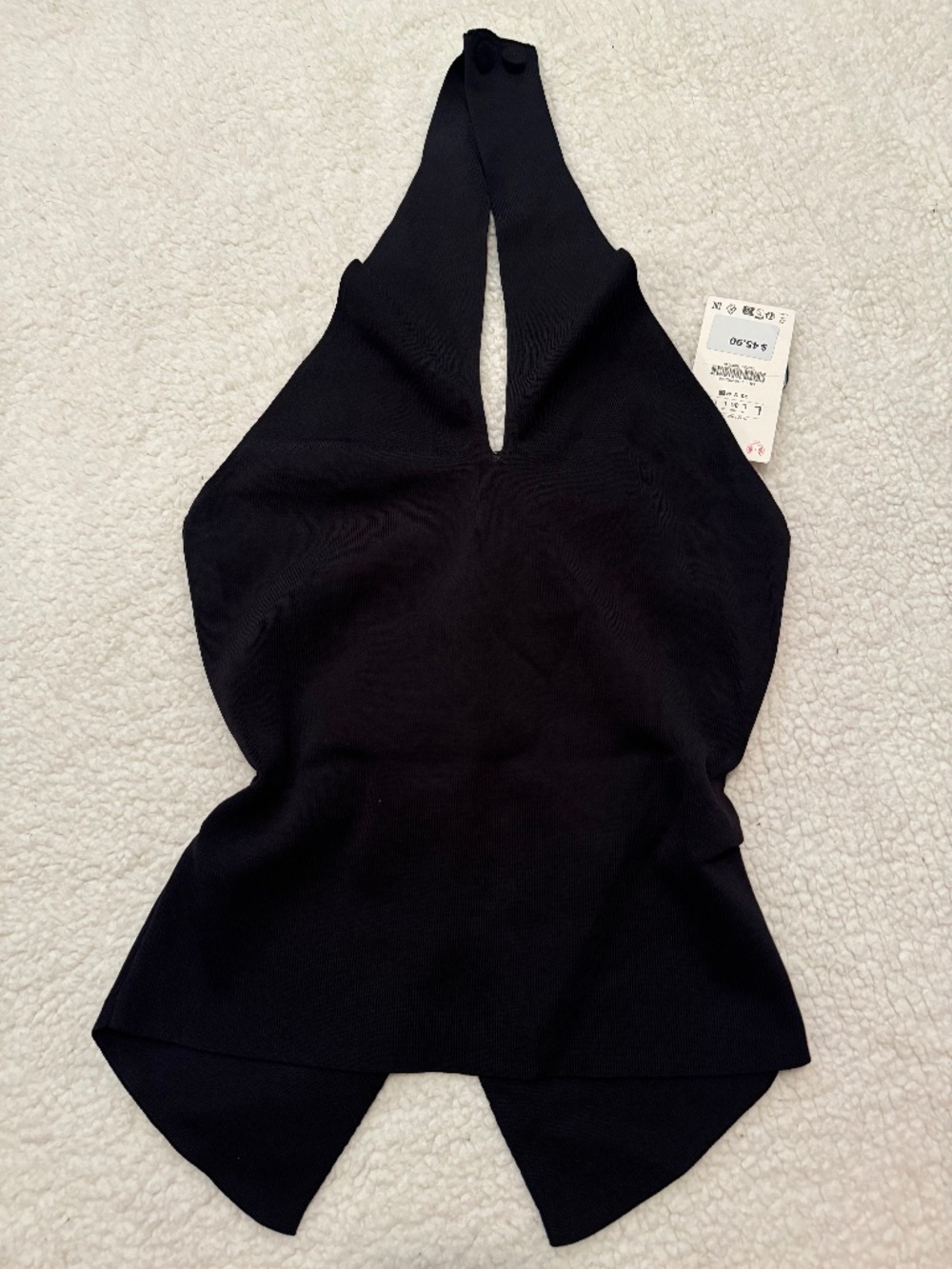 Zara black halter crop top